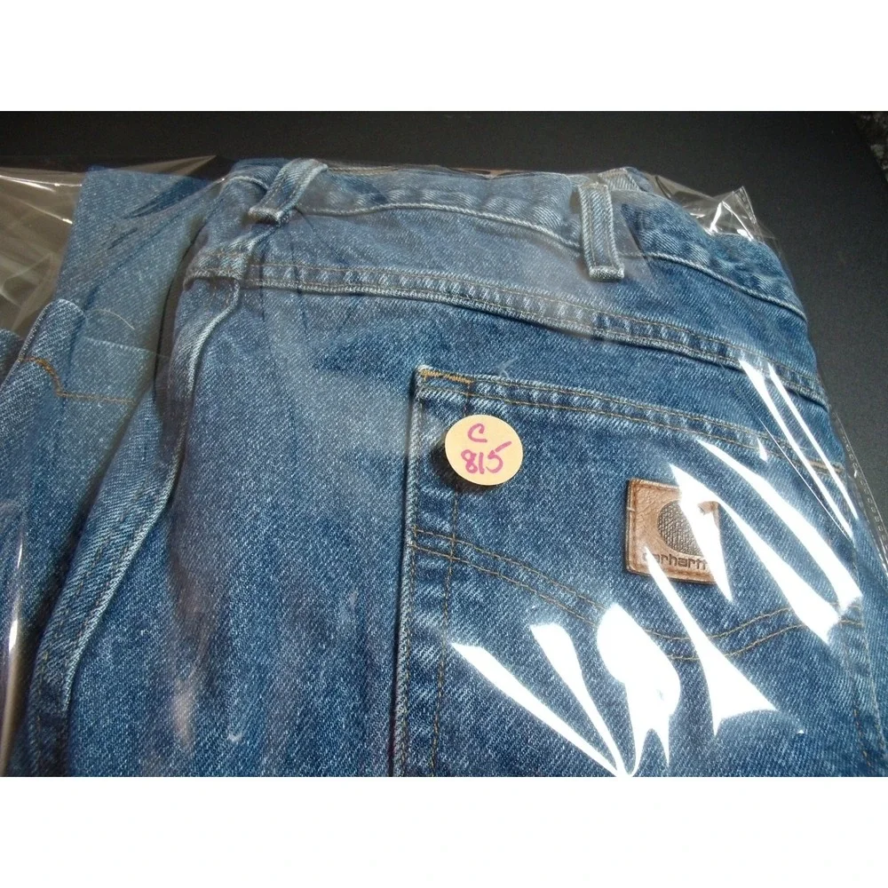 Carhartt Relaxed Fit Men's Blue Denim Medium Wash Workwear Jeans‎ 36x25